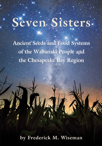 Book cover for Seven Sisters shows corn growing against the sky
