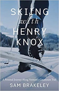 Book cover showing skiier's feet and mountains