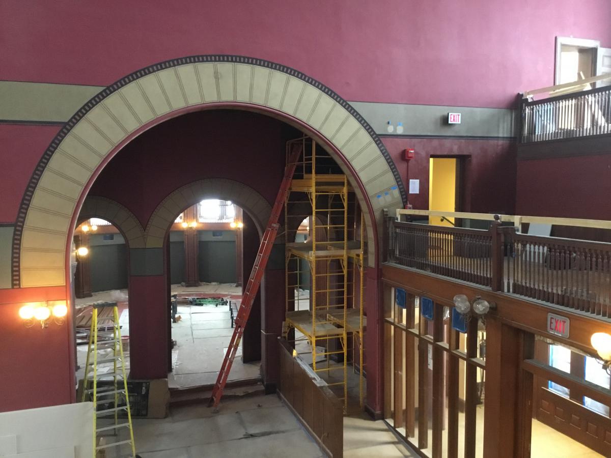 Arch in Billings lobby, March 2018